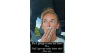 Brooks Koepka's wife Jena Sims failed to make it to tee time (Via JenamSims on Instagram story)